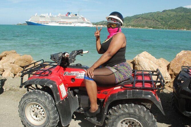 AMBER COVE-TAINO BAY Super ATV Tour - The riding portion: beach, countryside, rivers, and village life