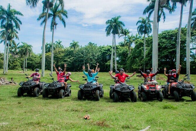 ATVs Fun Tour from Amber Cove and Taino Bay Puerto Plata - Stop 1 in Maimón: Palm Forests, Jungle Streams, and a Mountain River Moment