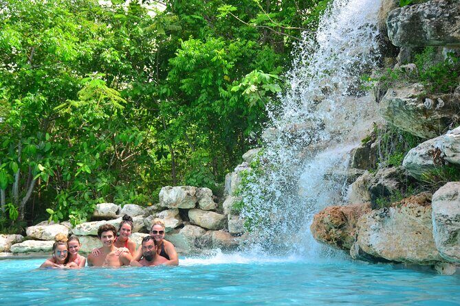 COMBO: Zip Line, Cenote Blue Lagoon, Jungle River &Waterfall Pool - Jungle River ride and Waterfall Pool: the best “cool down” section