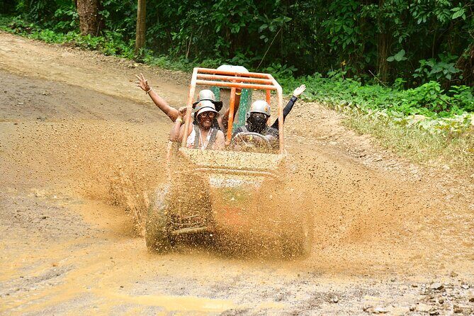 Off-Road Buggy Experience to Macao Beach, Hidden Cave and Mud Fun - Riding the buggies: muddy jungle roads are the point
