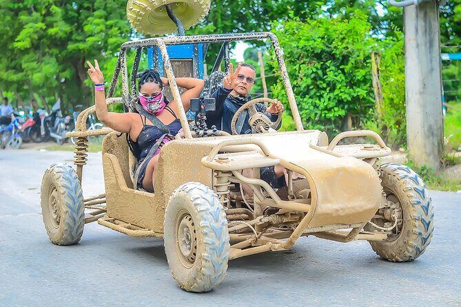 Off-Road Buggy Experience to Macao Beach, Hidden Cave and Mud Fun - Los Hoyos del Salado: the 25-ft cenote swim stop