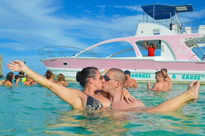 Private Party Boat with Slide and chicken skewers at Punta Cana - A private party boat, not a shared tour