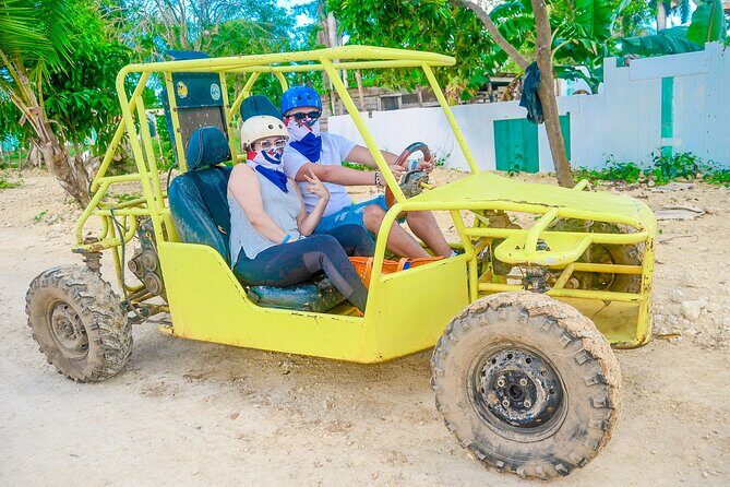 Punta Cana Buggy + Cave Dip, Beach Swim + Party Boat & Snorkel - Macao Beach stop: white sand, clear water, and short timing