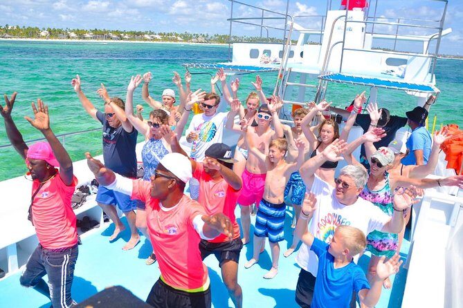 Punta Cana Party Boat:open bar - Catamaran Cruise Time: Drinks, Snacks, Music, and the Boat Vibe